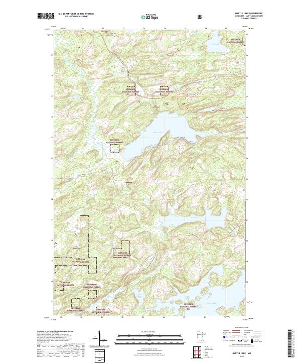 Myrtle Lake 2022 topographic map thumbnail