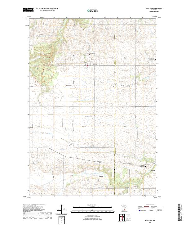 Nerstrand 2022 topographic map thumbnail