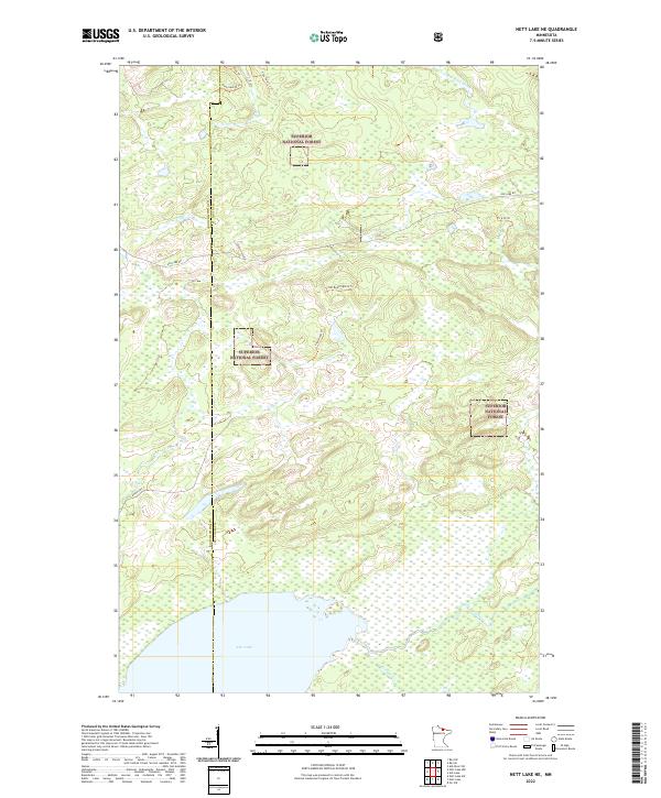 Nett Lake NE topographic map thumbnail