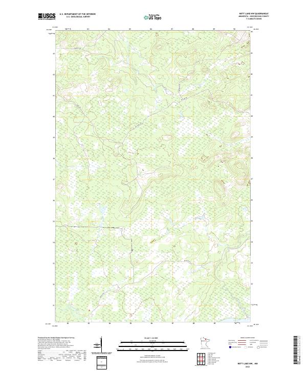 Nett Lake NW topographic map thumbnail