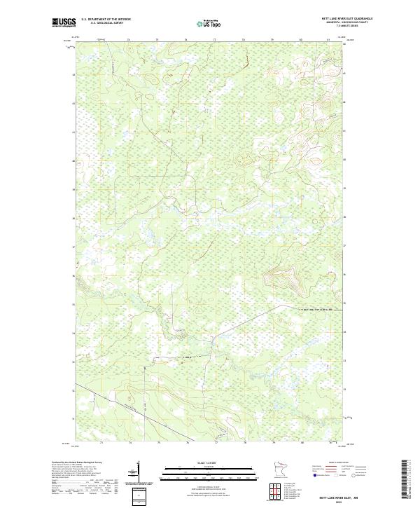 Nett Lake River East topographic map thumbnail