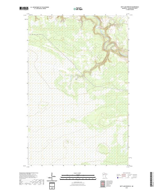 Nett Lake River SW topographic map thumbnail
