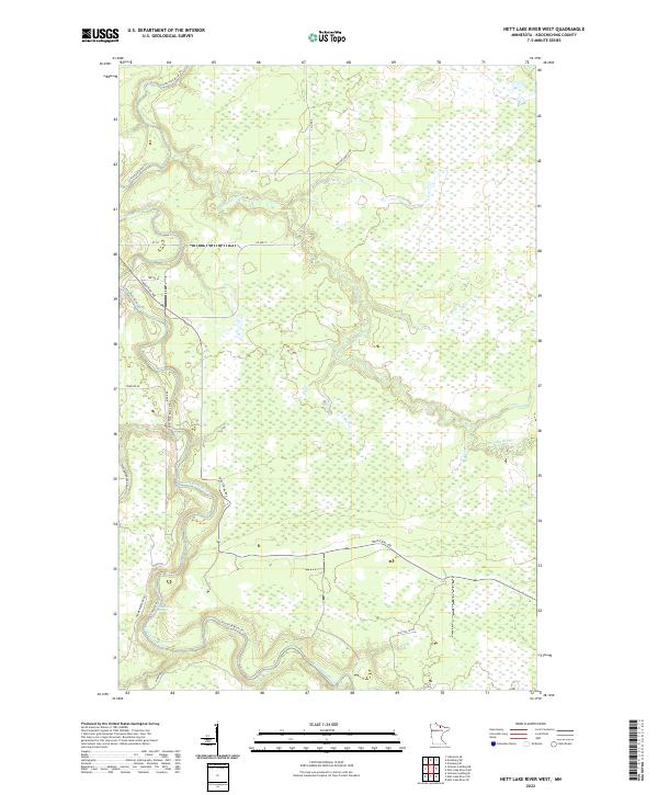 Nett Lake River West topographic map thumbnail
