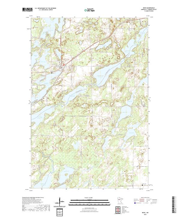 Nevis 2022 topographic map thumbnail