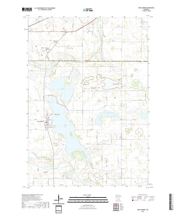 New Auburn 2022 topographic map thumbnail
