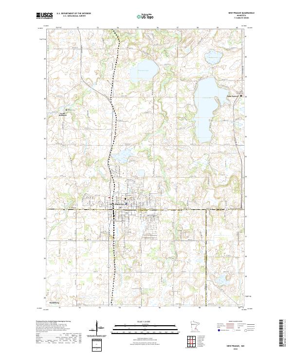 New Prague 2022 topographic map thumbnail