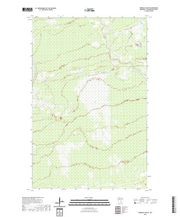 Norman Lake SE topographic map thumbnail