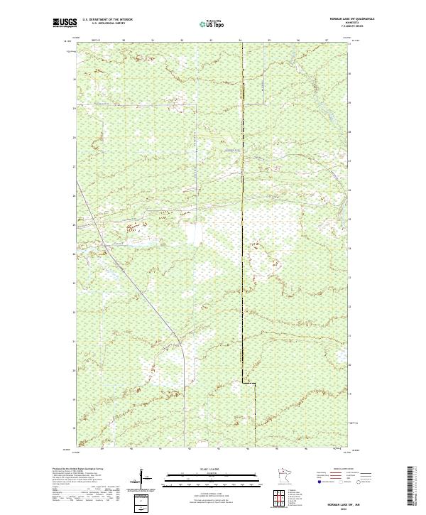 Norman Lake SW topographic map thumbnail