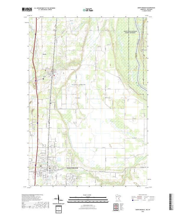 North Branch 2022 topographic map thumbnail