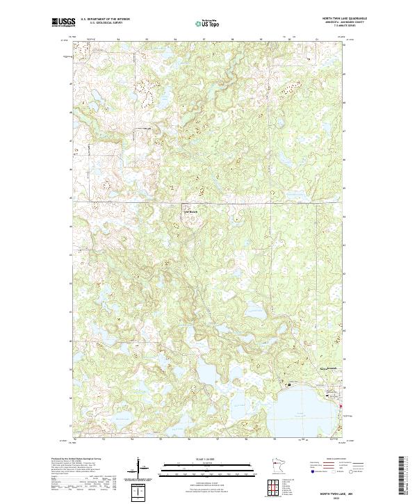 North Twin Lake topographic map thumbnail