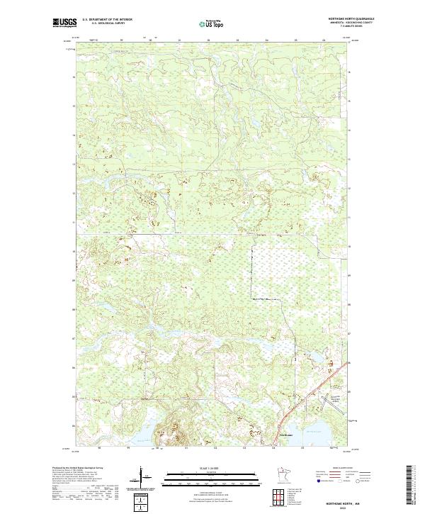 Northome North 2022 topographic map thumbnail