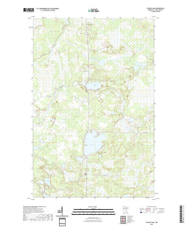 O'Leary Lake topographic map thumbnail