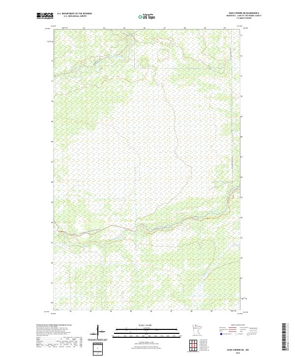 Oaks Corner NE 2022 topographic map thumbnail