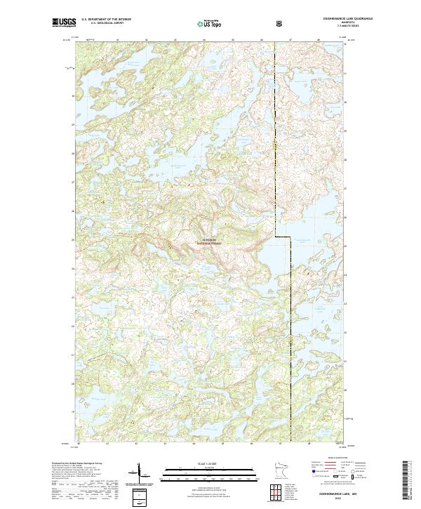 Ogishkemuncie Lake topographic map thumbnail