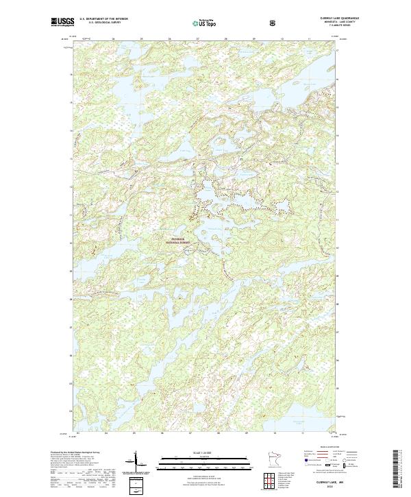Ojibway Lake topographic map thumbnail