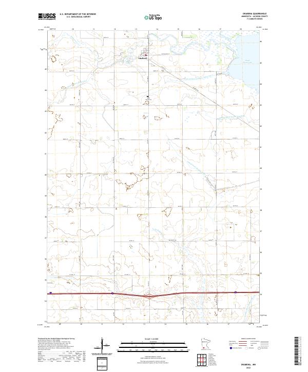 Okabena 2022 topographic map thumbnail