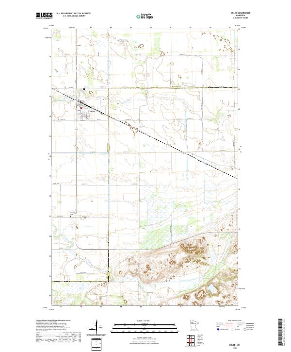 Oklee 2022 topographic map thumbnail