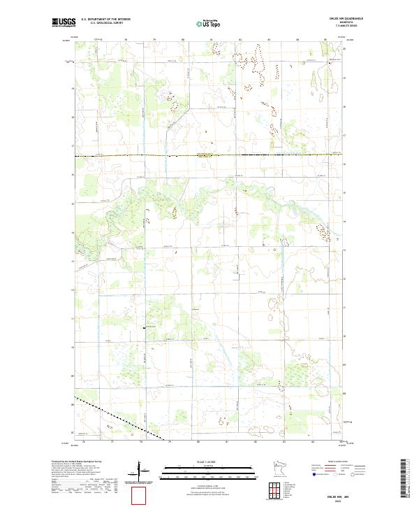 Oklee NW 2022 topographic map thumbnail