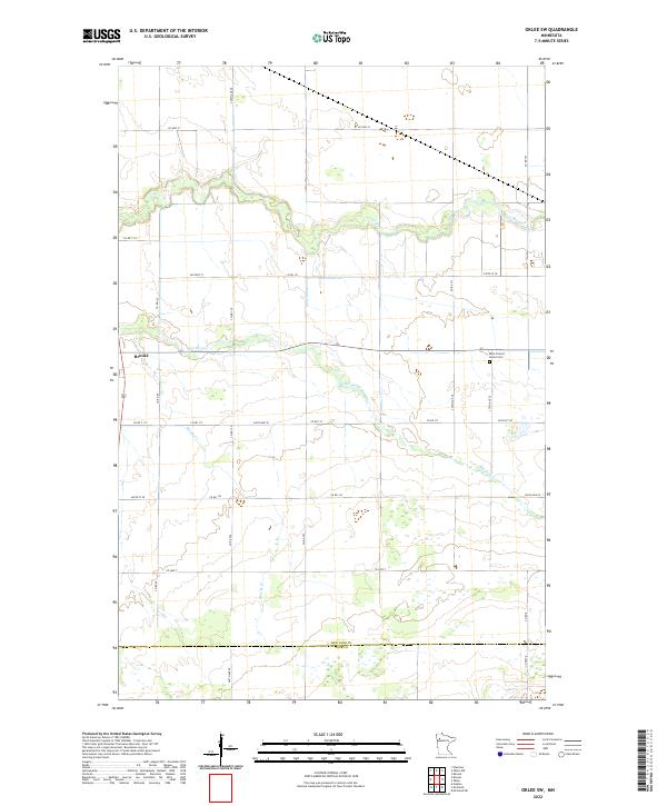 Oklee SW topographic map thumbnail