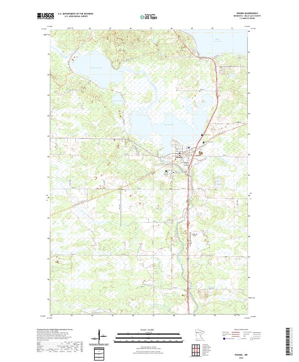 Onamia 2022 topographic map thumbnail
