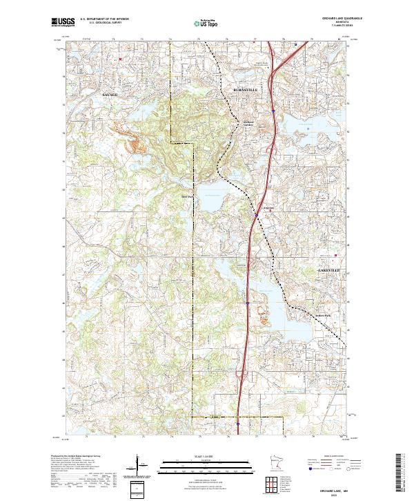 Orchard Lake topographic map thumbnail