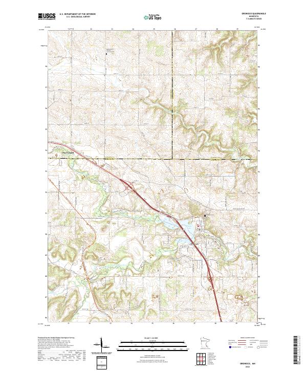 Oronoco 2022 topographic map thumbnail