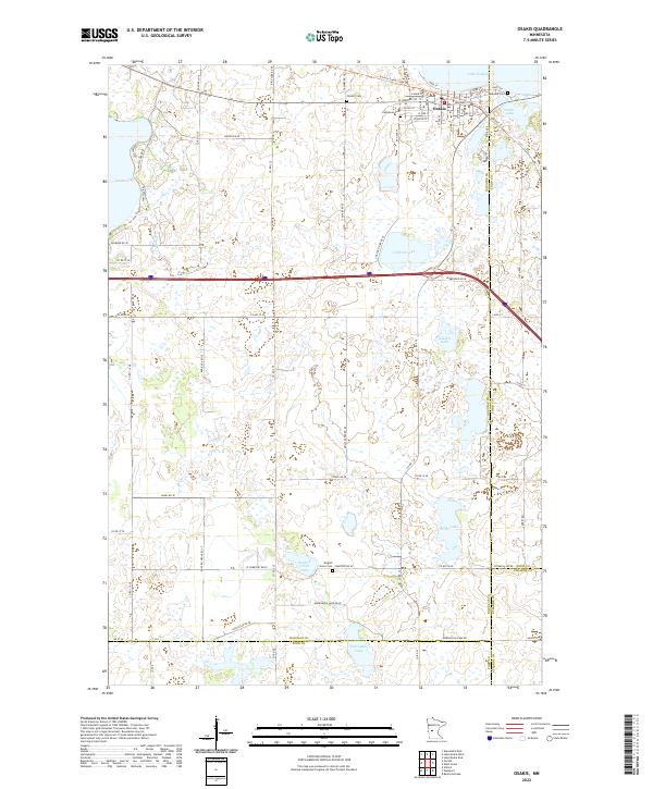 Osakis 2022 topographic map thumbnail