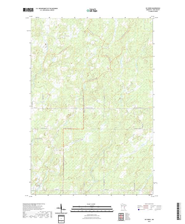 Ox Creek topographic map thumbnail