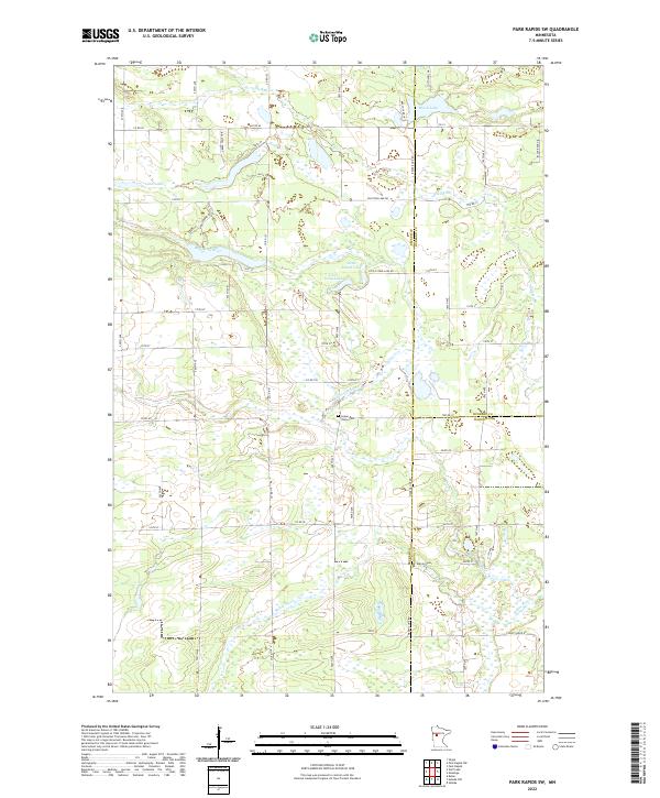 Park Rapids SW topographic map thumbnail