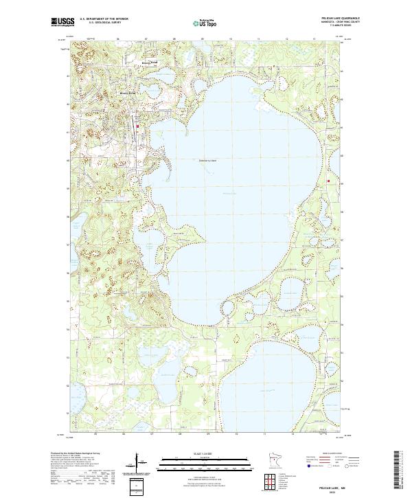 Pelican Lake topographic map thumbnail