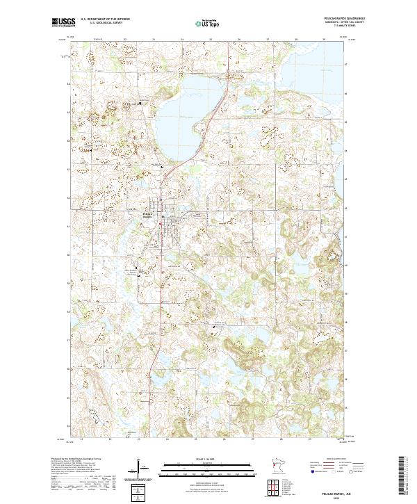 Pelican Rapids 2022 topographic map thumbnail