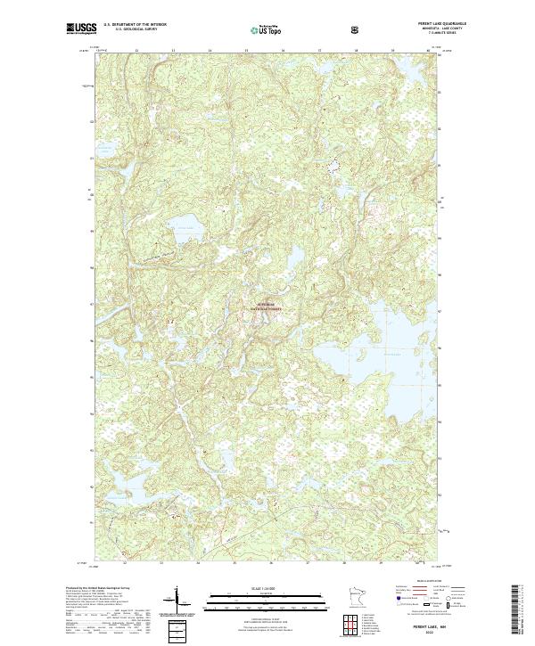 Perent Lake 2022 topographic map thumbnail