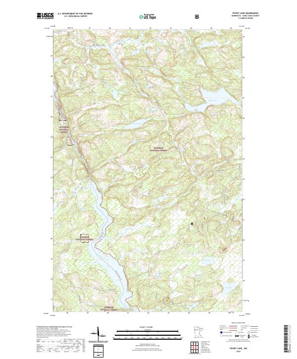 Picket Lake topographic map thumbnail