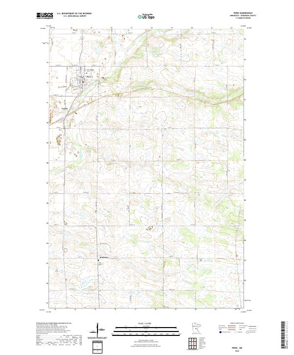 Pierz 2022 topographic map thumbnail