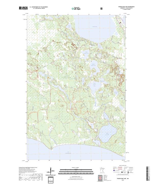 Pigeon Dam Lake 2023 topographic map thumbnail