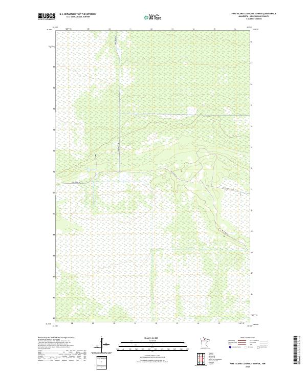 Pine Island Lookout Tower topographic map thumbnail