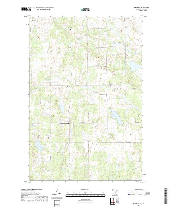 Pine River SW 2022 topographic map thumbnail