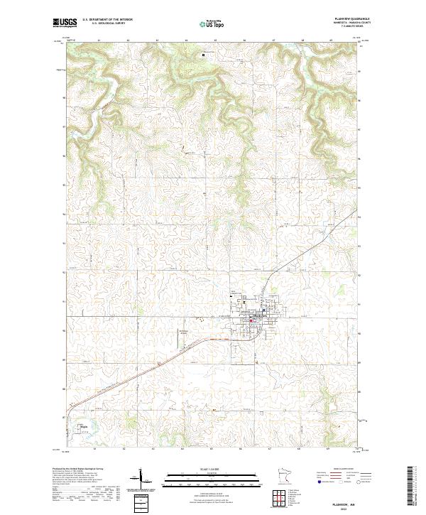 Plainview 2022 topographic map thumbnail