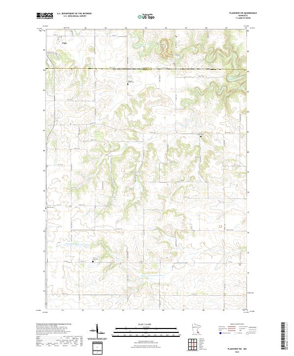 Plainview SW 2022 topographic map thumbnail