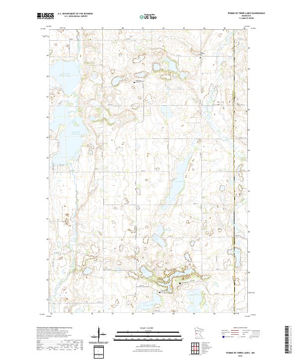 Pomme De Terre Lakes topographic map thumbnail