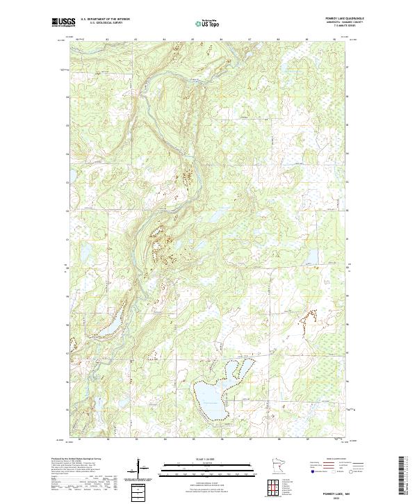 Pomroy Lake 2022 topographic map thumbnail