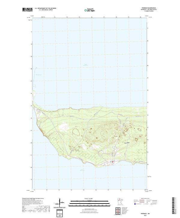Ponemah 2022 topographic map thumbnail