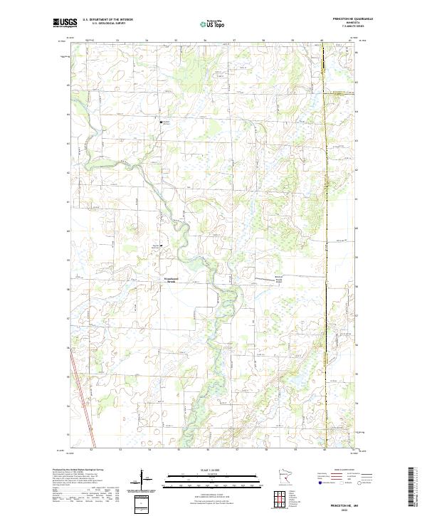 Princeton NE topographic map thumbnail