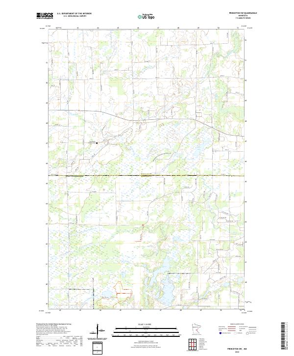 Princeton SW 2022 topographic map thumbnail