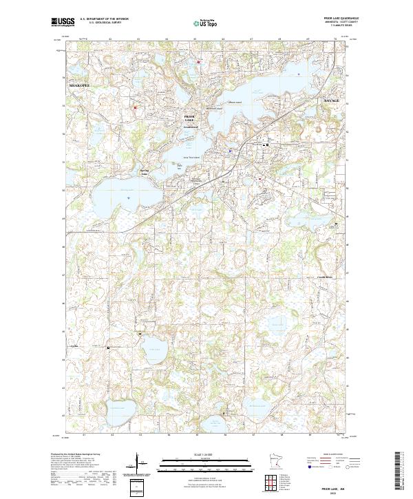 Prior Lake 2022 topographic map thumbnail