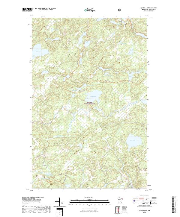 Quadga Lake 2022 topographic map thumbnail