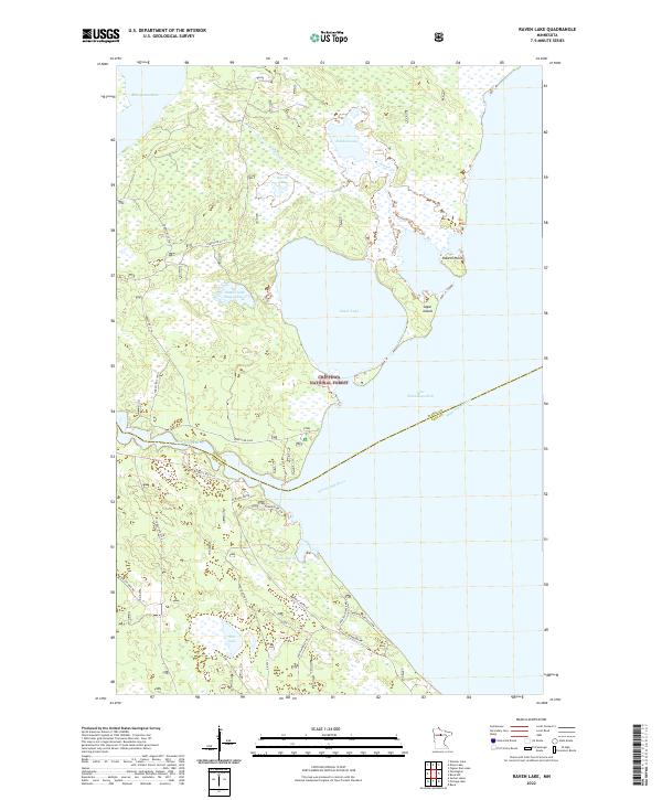 Raven Lake topographic map thumbnail