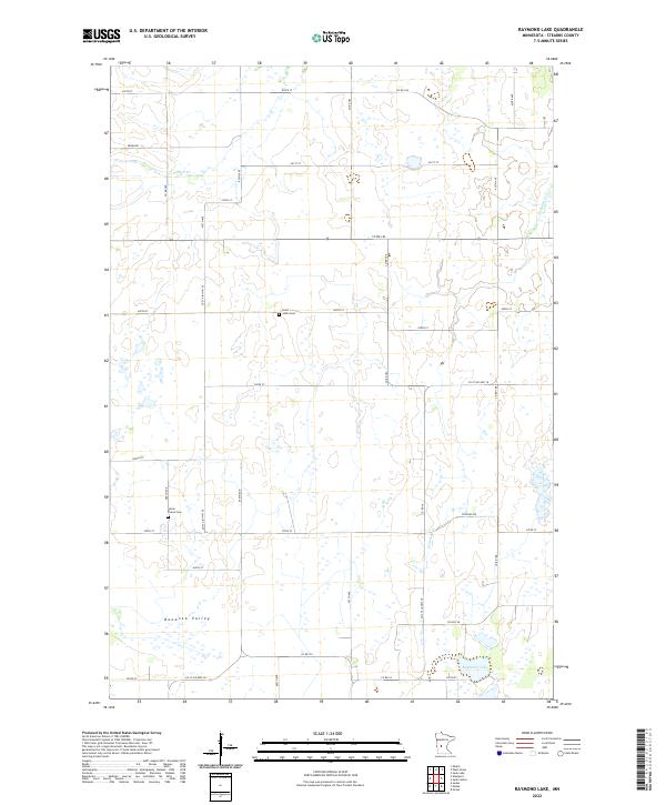 Raymond Lake 2022 topographic map thumbnail