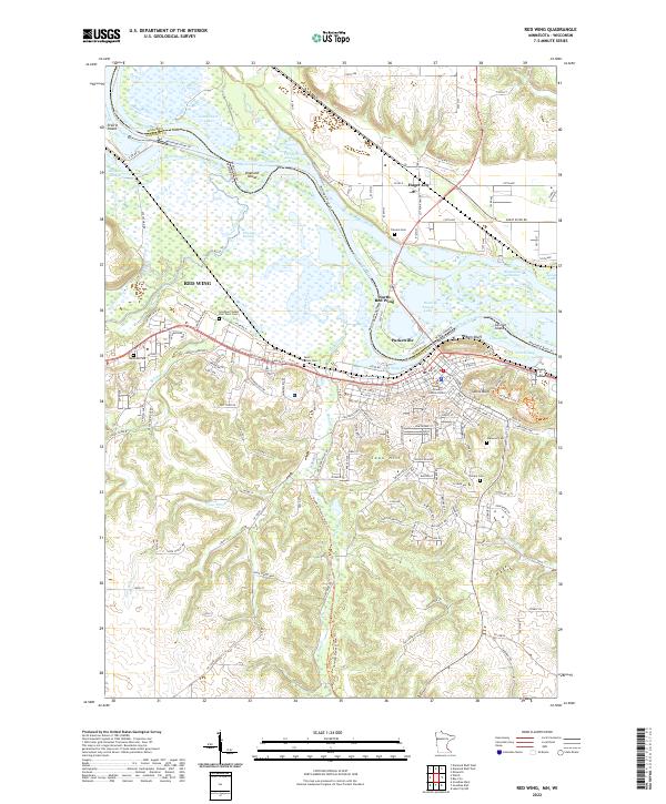 Red Wing 2022 topographic map thumbnail