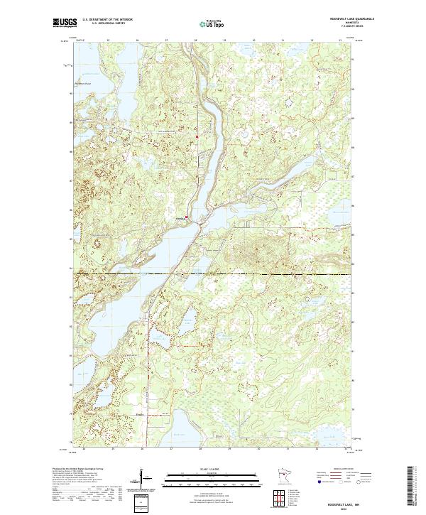Roosevelt Lake topographic map thumbnail